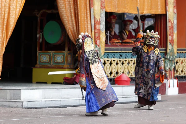 Буддийский фестиваль в монастыре Румтек — стоковое фото
