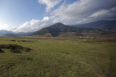 Phobjikha Vadisi, Bhutan, Mayıs 2015 yaklaşık bir görünümünü
