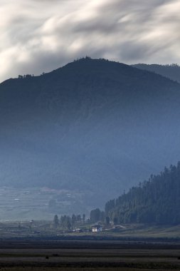 Phobjikha Vadisi, Bhutan, Mayıs 2015 yaklaşık bir görünümünü