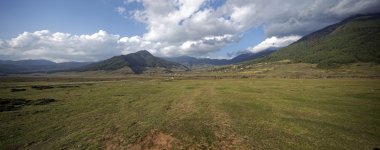 Phobjikha Vadisi, Bhutan, Mayıs 2015 yaklaşık bir görünümünü