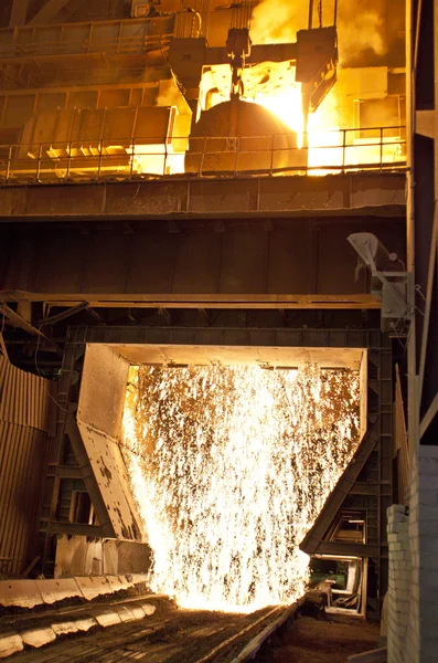 Hot molten steel — Stock Photo, Image