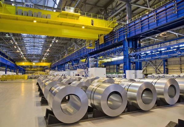 Rolls of galvanized steel — Stock Photo, Image