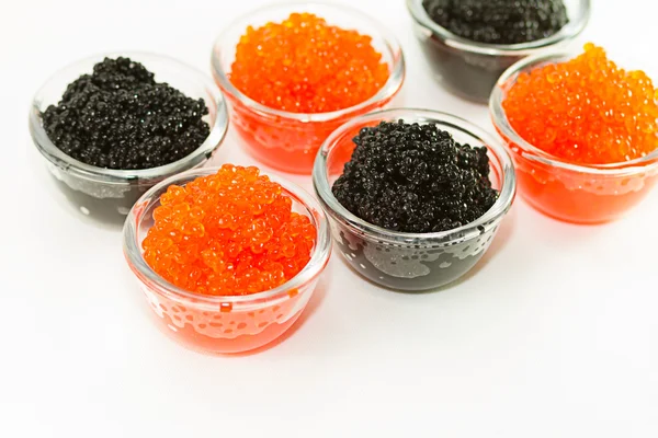 Caviar rojo y negro —  Fotos de Stock