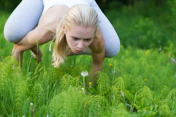 Yoga and gymnastics — Stock Photo, Image