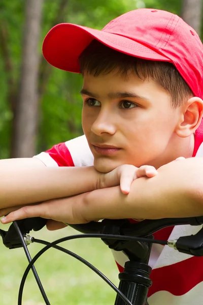 Boy cyclist — Stock Fotó