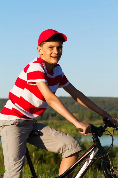 Boy cyclist — Stock Fotó