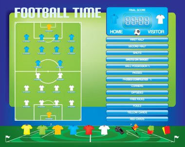 Futbol futbol için oyun rapor bilgi grafik