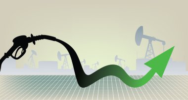 Petrol ürünleri Fiyat büyüme illüstrasyon