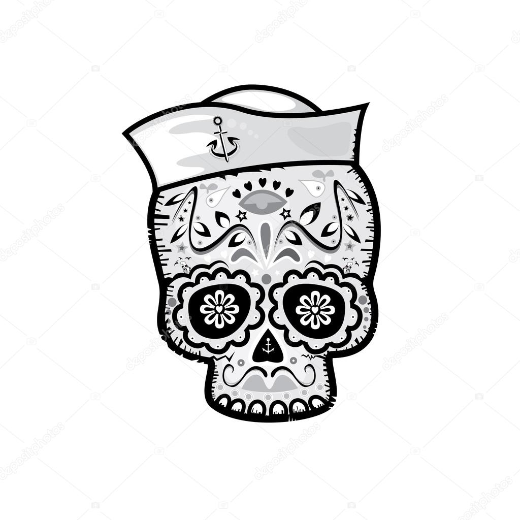 Mexican sailor sugar skull