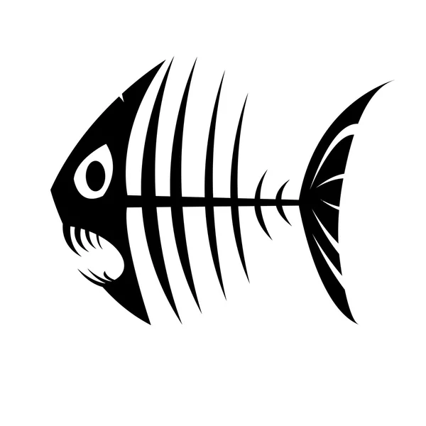 Ossos de peixe mortos — Vetor de Stock