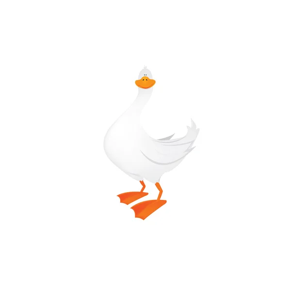 Funny cartoon goose — Stock Vector