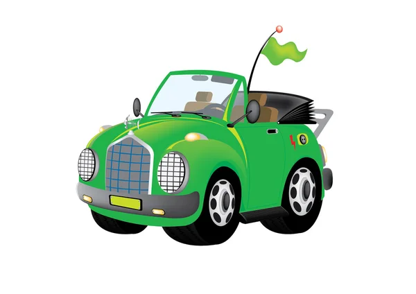 Zielony samochód elektryczny — Wektor stockowy
