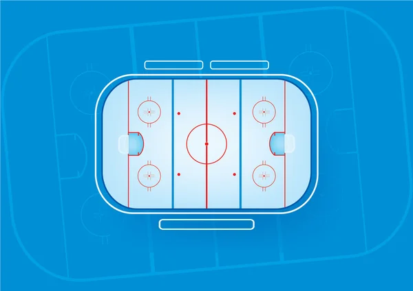 Ice hockey rink — Stock Vector