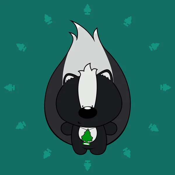 Sweet looking skunk — Stock Vector