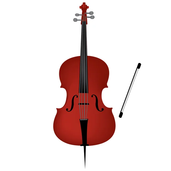 Cello - Orchester Saiten Musikinstrument — Stockvektor