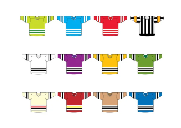 Camisetas de hockey sobre hielo — Archivo Imágenes Vectoriales