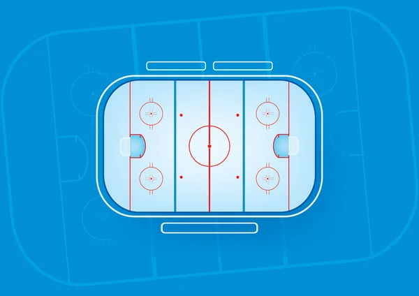 Ice hockey field — Stock Vector