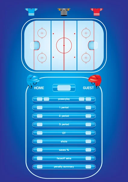 Ice hockey field — Stock Vector