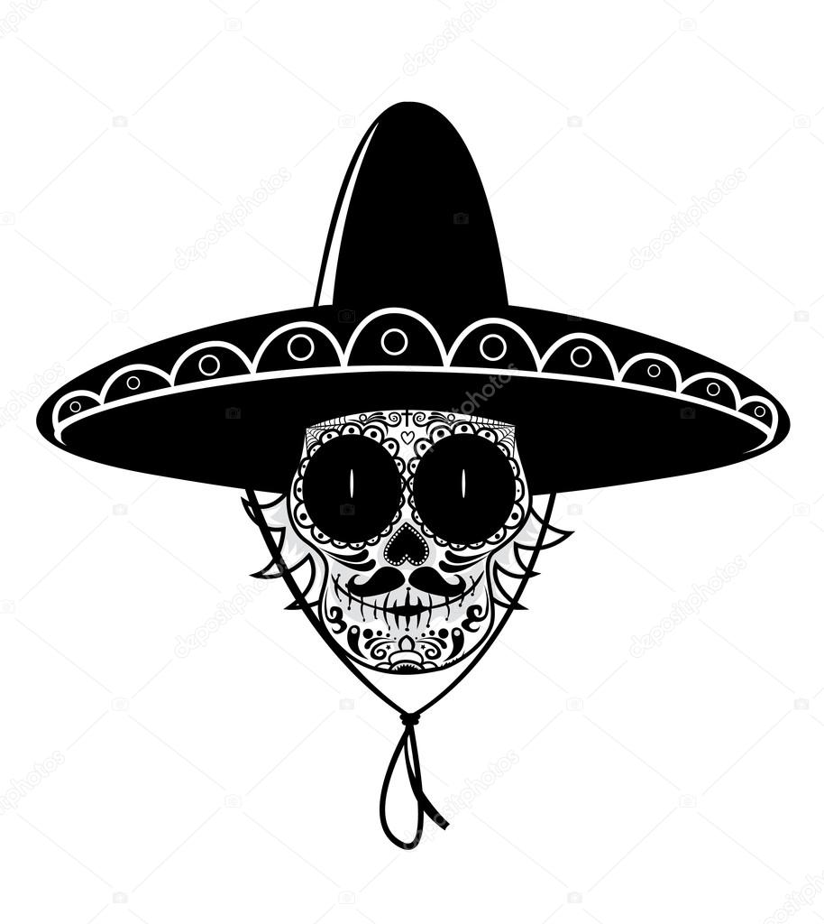 Mexican sugar skull symbol