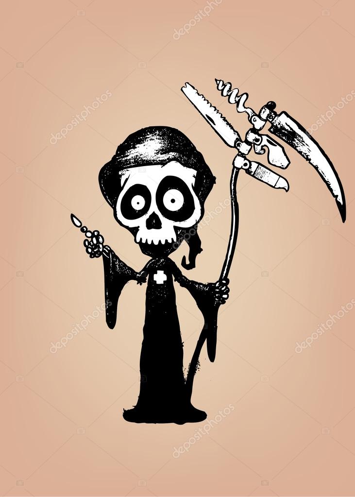 Cartoon death character Stock Vector Image by ©mangulica #77302774