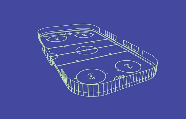 Hielo Hockey Rink — Vector de stock