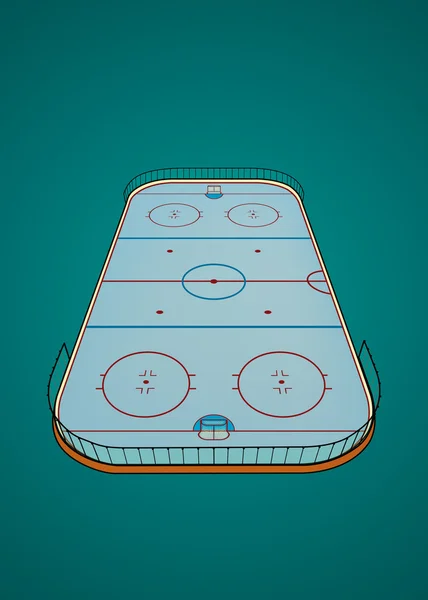 Ice hockey rink — Stock Vector
