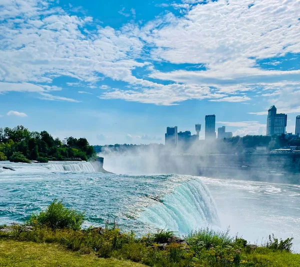 Veduta Delle Cascate Del Niagara Dal Lato Degli Stati Uniti — Foto Stock