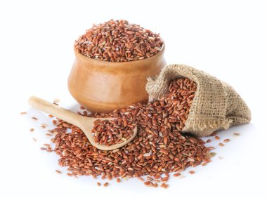 beyaz zemin üzerine kırmızı riceisolated