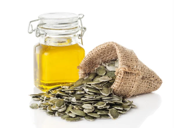 Pumpkin seed oil — Stock Photo, Image