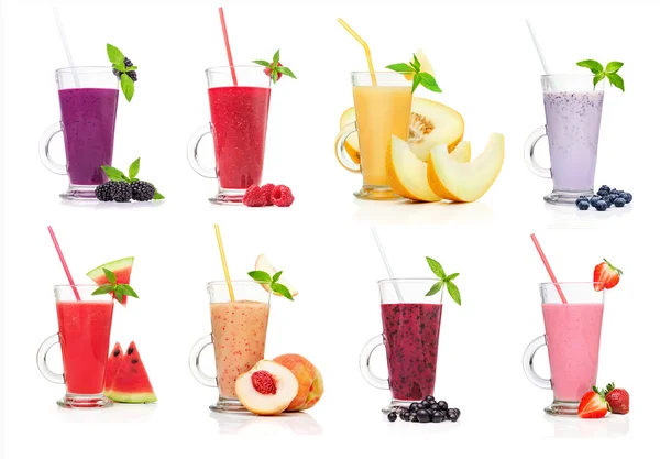 Różne rodzaje smoothies — Zdjęcie stockowe