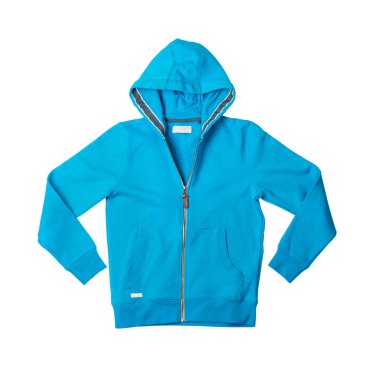 mavi kapüşonlu izole