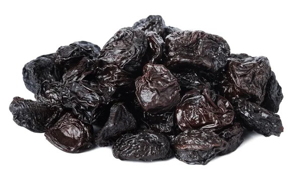 Dried prunes on a white background — Stock Photo, Image