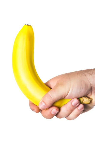 Banana como um pênis grande — Fotografia de Stock