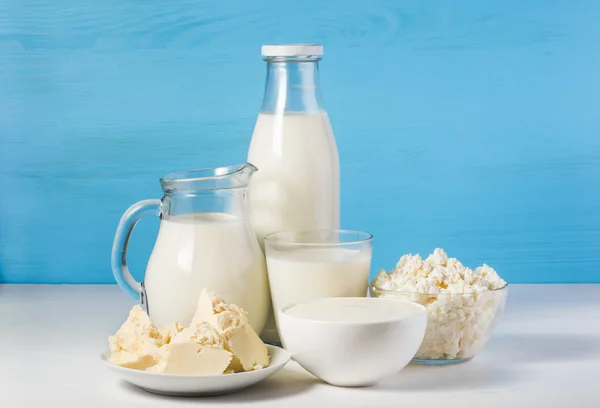 Sağlıklı süt ürünleri — Stok fotoğraf