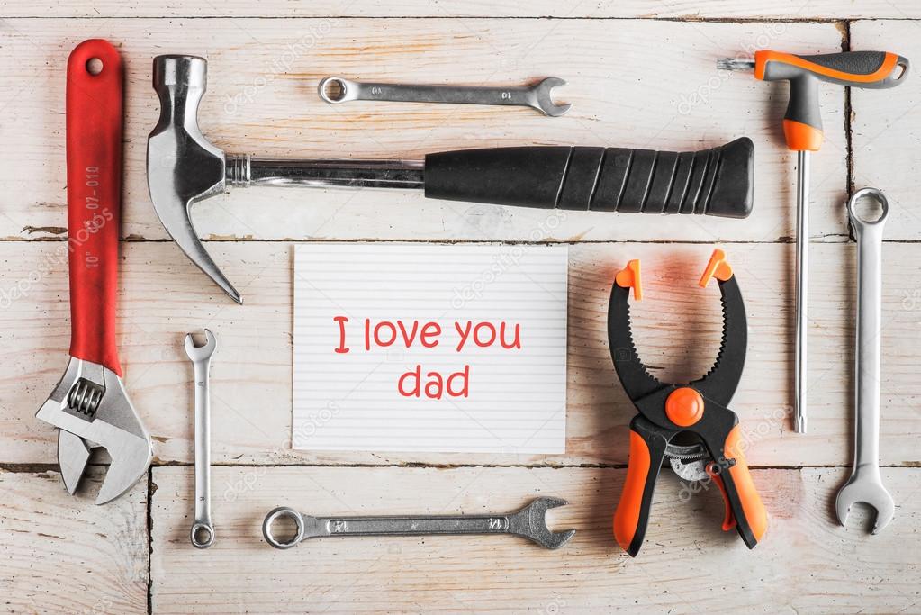 carpentry tools, Happy Father's Day,  Happy Birthday Dad