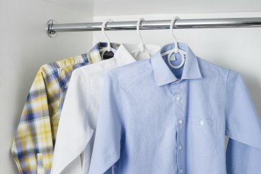 Clean ironed mens shirts