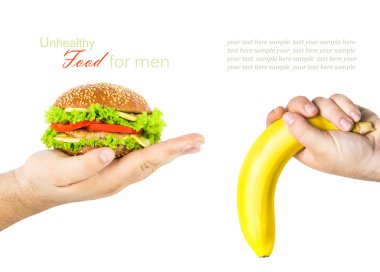 Unhealthy junk food for male sexual potency clipart