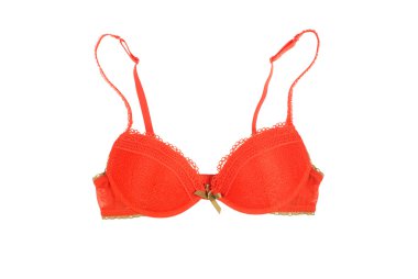 trendy bright orange female brassiere