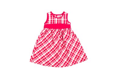 beautiful elegant baby summer dress in red and white cell