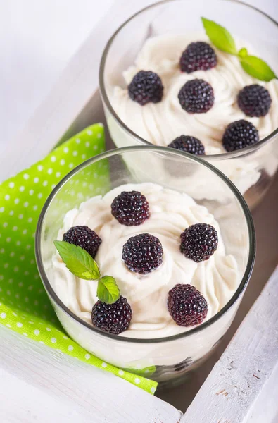 Postre de queso blando — Foto de Stock