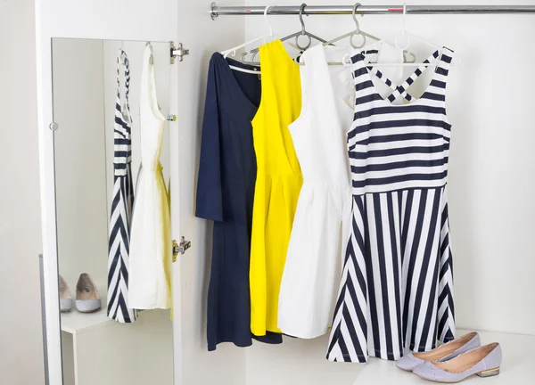 Fashion womens dresses on hangers