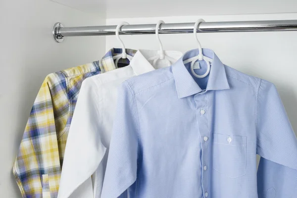Clean ironed mens shirts — Stock Photo, Image