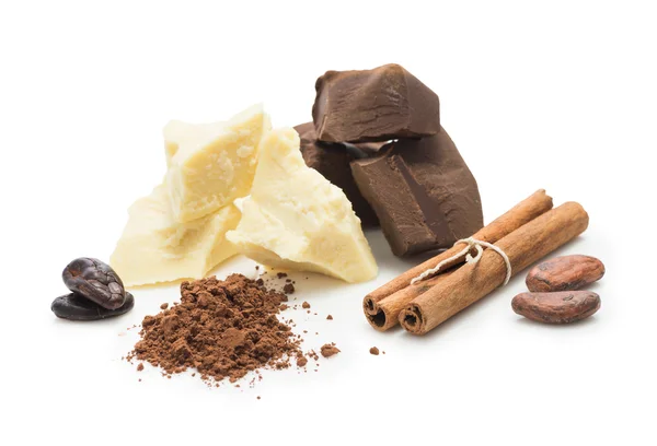 Ingredientes para cocinar chocolate casero — Foto de Stock