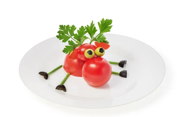 Veados de tomate, salsa e azeitonas — Fotografia de Stock