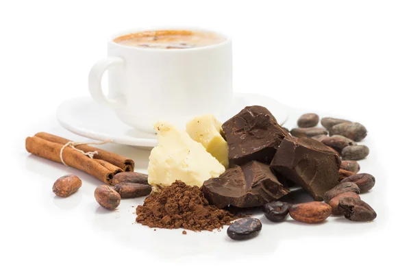 Ingredienti per cucinare il cioccolato fatto in casa — Foto Stock