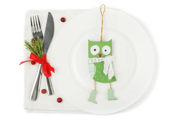 Christmas decor Plate — Stock fotografie