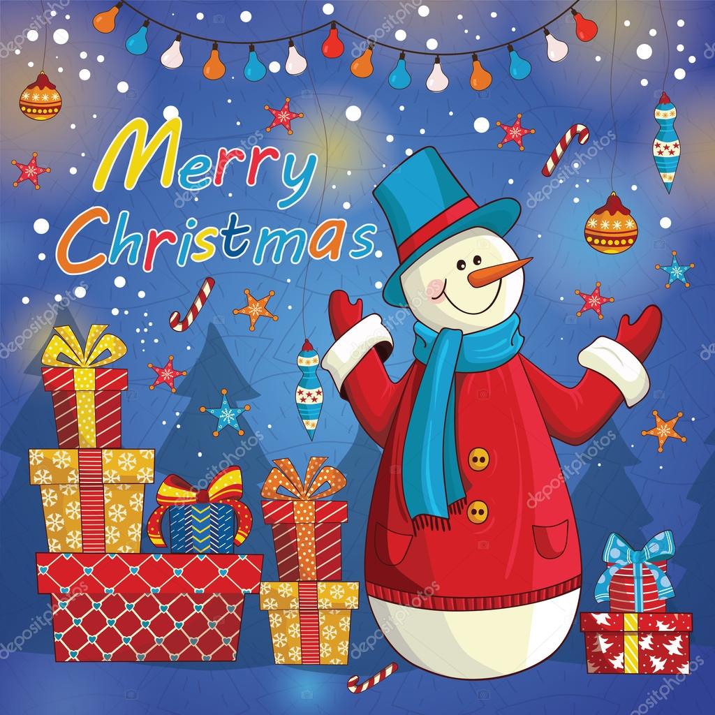 Photocall Navidad Dibujo Facil De MuÃ±eco De Nieve Feliz Navidad