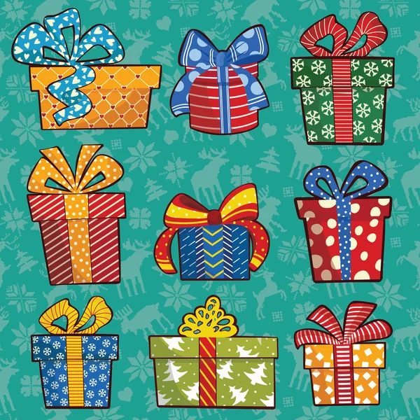 Christmas Gift boxes — Stock Vector