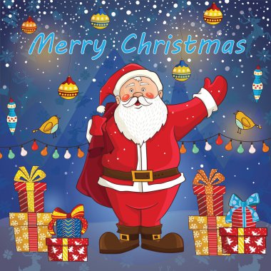 neşeli Noel kartı vektör