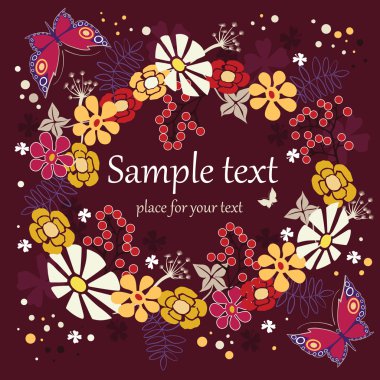 Güzel tebrik kartı. Parlak illustratio